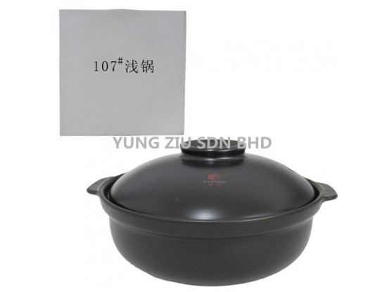 107#3900ML BLACK CERAMICS POT